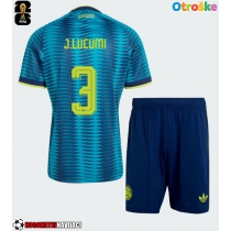Otroške Nogometnih dresov Kolumbija Jhon Lucumi #3 Gostujoči SP 2026 Kratki rokavi (+ hlače)